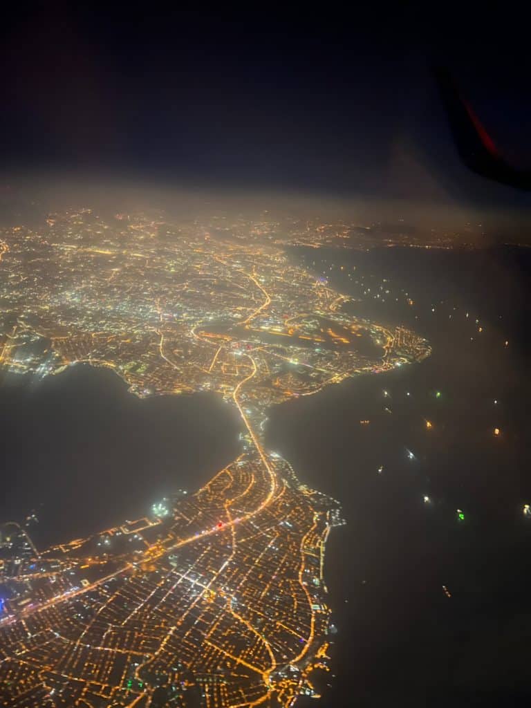 Istanbul at Night, Airplane View