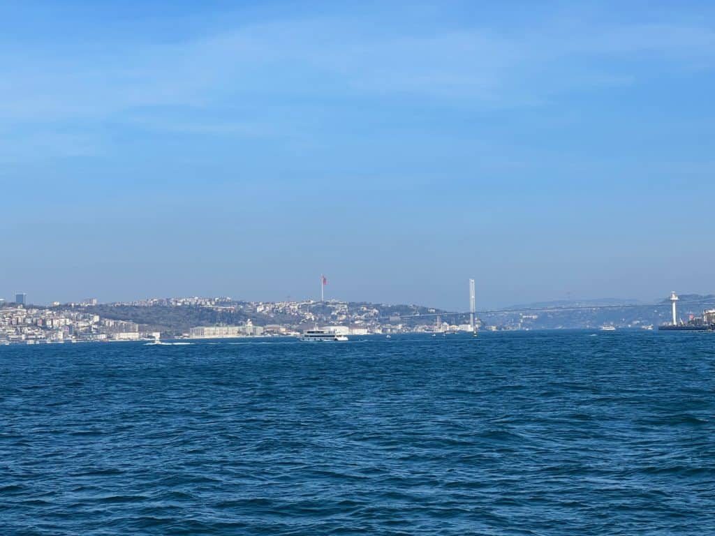 ferry ride view in Istanbul Turkey