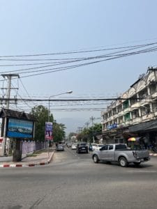 Smoky Chiang Mai mountain view