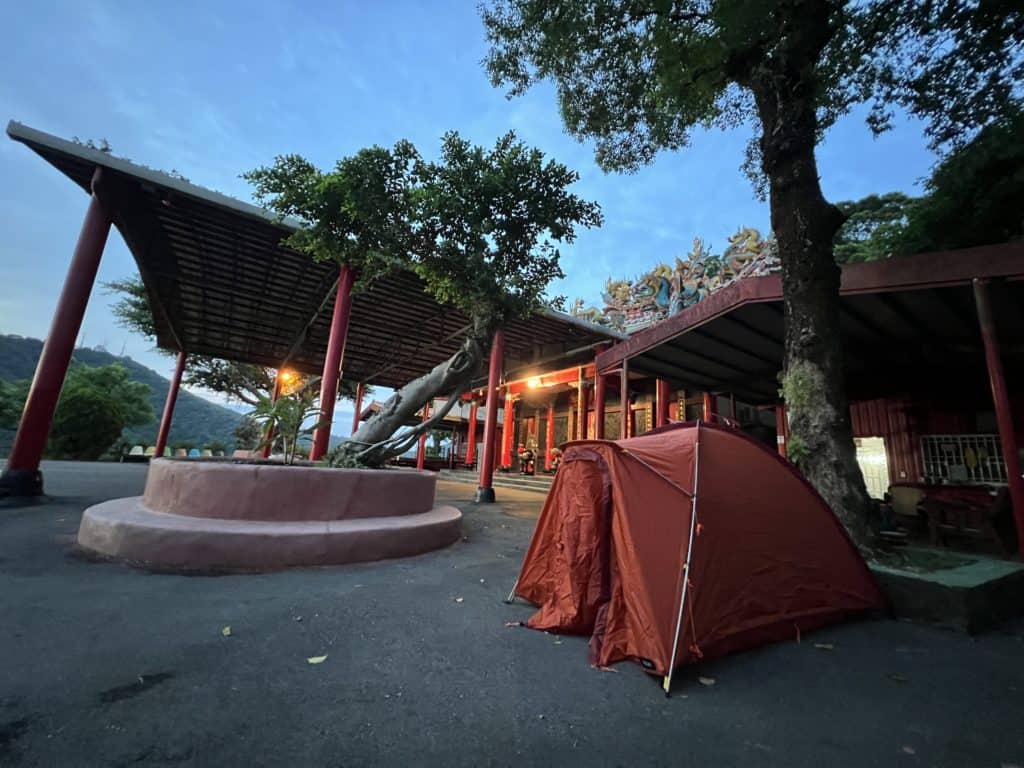 Southeast Asia is safe enough to get permission to pitch a tent at a temple, leave my valuables, and sleep the night with no worries!