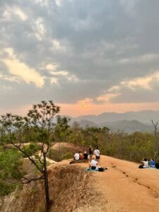 A little sandy trail in Pai, Thailand has many narrow trails that you want to have a good grip on!